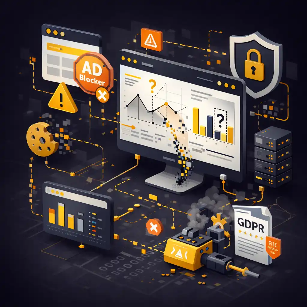 schermate web con riferimenti ad AD block e gdpr