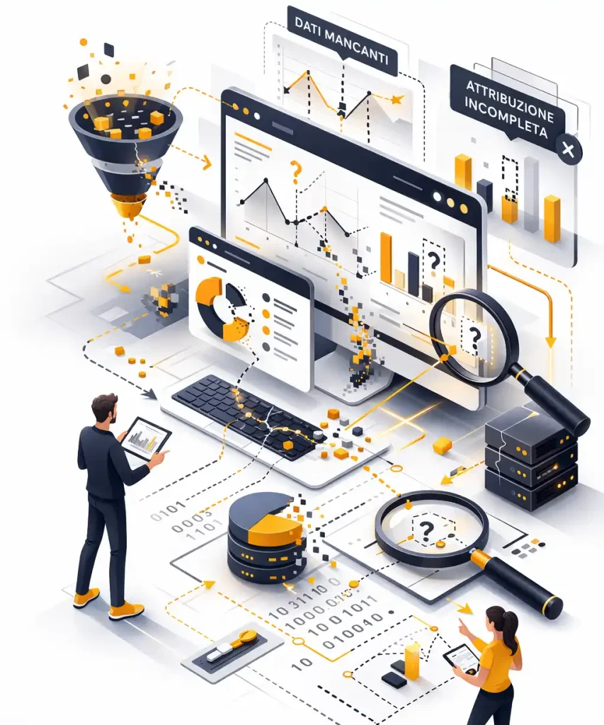 Uomo che analizza grafici e tracciamenti